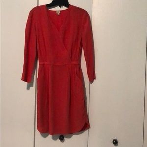 Pink 100%silk wilfred dress